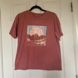 Shein Blush Pink Graphic Tee Shirt Size Medium